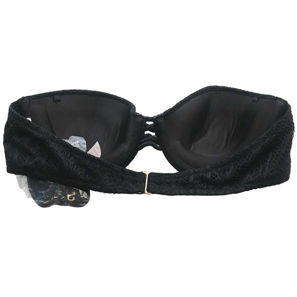 Victoria's Secret SWIM Black Crochet Beach Bandeau Swim Top - 32B - Picture 2 of 2